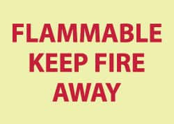 AccuformNMC "Flammable - Keep Fire Away", 10" Long x 14" Wide, Rigid Plastic Safety Sign Rectangle, 0.05" Thick, Use for Accident Prevention GL126RB - 08515116