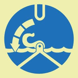 AccuformNMC 6" Long x 6" Wide, Rigid Plastic Safety Sign Square, 0.05" Thick, Use for Marine Application IMO187R - 56234198