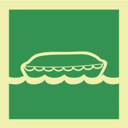 AccuformNMC 6" Long x 6" Wide, Rigid Plastic Safety Sign Square, 0.05" Thick, Use for Marine Application IMO196R - 56234370