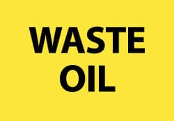 AccuformNMC "Waste Oil", 10" Long x 14" Wide, Rigid Plastic Safety Sign Rectangle, 0.05" Thick, Use for Hazardous Materials M751RB - 56235120