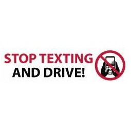 AccuformNMC "Stop Texting And Drive!", 3" Long x 11" Wide, Rigid Plastic Safety Sign Use for Workplace/Safety M780P - 59991083