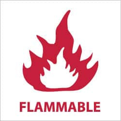 AccuformNMC "FLAMMABLE", 7" Long x 7" Wide, Pressure-Sensitive Vinyl Safety Sign Square, 0.004" Thick, Use for Hazardous Materials GL152P - 62202916