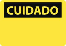 AccuformNMC "Cuidado", 10" Long x 14" Wide, Aluminum Safety Sign Rectangle, 0.04" Thick, Use for Workplace/Safety SPC1AB - 62203161