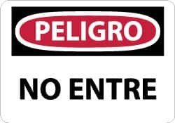 AccuformNMC "Peligro - No Entre", 10" Long x 14" Wide, Pressure-Sensitive Vinyl Safety Sign Rectangle, 0.004" Thick, Use for Security & Admittance SPD104PB - 62203799