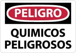 AccuformNMC "Peligro - Quimicos Peligrosos", 10" Long x 14" Wide, Rigid Plastic Safety Sign Rectangle, 0.05" Thick, Use for Workplace/Safety SPD441RB - 62204094