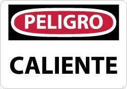 AccuformNMC "Peligro - Caliente", 10" Long x 14" Wide, Pressure-Sensitive Vinyl Safety Sign Rectangle, 0.004" Thick, Use for Workplace/Safety SPD51PB - 62204201