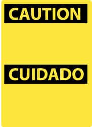 AccuformNMC "Caution - Blank No Legend", 14" Long x 10" Wide, Pressure-Sensitive Vinyl Safety Sign Rectangle, 0.004" Thick, Use for Workplace/Safety ESC1PB - 62206057