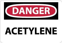 AccuformNMC "Danger - Acetylene", 10" Long x 14" Wide, Pressure-Sensitive Vinyl Safety Sign Rectangle, 0.004" Thick, Use for Hazardous Materials D3PB - 63364012