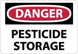 AccuformNMC "Danger - Pesticide Storage", 10" Long x 14" Wide, Aluminum Safety Sign Rectangle, 0.04" Thick, Use for Hazardous Materials D160AB - 63366579