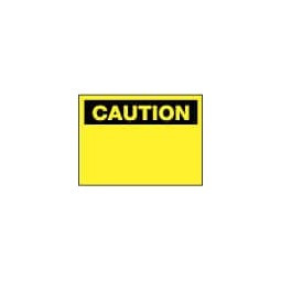 AccuformNMC "Caution - Blank No Legend", 10" Long x 14" Wide, Pressure-Sensitive Vinyl Safety Sign Rectangle, 0.004" Thick, Use for Accident Prevention C1PB - 63367189