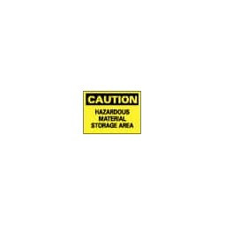 AccuformNMC "Caution - Hazardous Material Storage Area", 10" Long x 14" Wide, Aluminum Safety Sign Rectangle, 0.04" Thick, Use for Hazardous Materials C310AB - 63367643