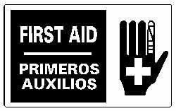 AccuformNMC "First Aid", 10" Long x 18" Wide, Rigid Plastic Safety Sign Rectangle, 0.05" Thick, Use for First Aid SPSA119R - 63371389