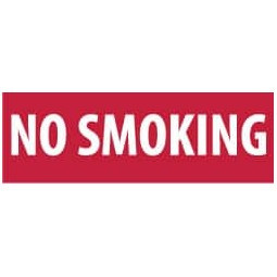 AccuformNMC "No Smoking", 4" Long x 12" Wide, Rigid Plastic Safety Sign Rectangle, 0.05" Thick, Use for Smoking Regulations M11R - 72309511