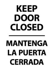 AccuformNMC "Keep Door Closed", 14" Long x 10" Wide, Rigid Plastic Safety Sign Rectangle, 0.05" Thick, Use for Security & Admittance M778RB - 72311103
