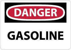 AccuformNMC "Danger - Gasoline", 7" Long x 10" Wide, Aluminum Safety Sign Rectangle, 0.04" Thick, Use for Hazardous Materials D40A - 72312523