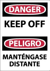 AccuformNMC "Danger - Keep Off", 14" Long x 10" Wide, Aluminum Safety Sign Rectangle, 0.04" Thick, Use for Hazardous Materials ESD450AB - 73073025