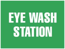 AccuformNMC "Eye Wash Station", 7" Long x 10" Wide, Rigid Plastic Safety Sign Rectangle, 0.05" Thick, Use for First Aid M441R - 74778143