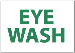 AccuformNMC "Eye Wash", 7" Long x 10" Wide, Pressure-Sensitive Vinyl Safety Sign Rectangle, 0.004" Thick, Use for First Aid M501P - 74987264