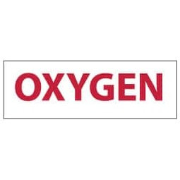 AccuformNMC "Oxygen", 4" Long x 12" Wide, Pressure-Sensitive Vinyl Safety Sign Rectangle, 0.004" Thick, Use for Hazardous Materials M59P - 74987413