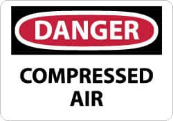 AccuformNMC "Danger - Compressed Air", 10" Long x 14" Wide, Rigid Plastic Safety Sign Rectangle, 0.05" Thick, Use for Accident Prevention D243RB - 75007302