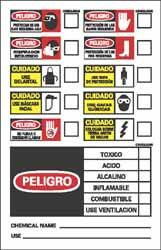 AccuformNMC "Chemical ID Label", 14" Long x 10" Wide, Pressure-Sensitive Vinyl Safety Sign Rectangle, 0.004" Thick, Use for Hazardous Materials SPCI10P - 75355693