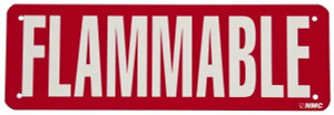 AccuformNMC "FLAMMABLE", 4" Long x 12" Wide, Rigid Plastic Safety Sign Rectangle, 0.05" Thick, Use for Hazardous Materials M16R - 86529351