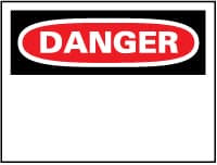 AccuformNMC "Danger", 10" Long x 14" Wide, Rigid Plastic Safety Sign Rectangle, 0.05" Thick, Use for Accident Prevention D1RB - 86529500