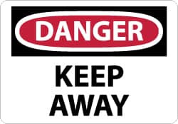 AccuformNMC "Danger - Keep Away", 10" Long x 14" Wide, Rigid Plastic Safety Sign Rectangle, 0.05" Thick, Use for Accident Prevention D53RB - 86529567