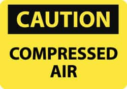 AccuformNMC "Caution - Compressed Air", 10" Long x 14" Wide, Aluminum Safety Sign Rectangle, 0.04" Thick, Use for Accident Prevention C438AB - 88232723
