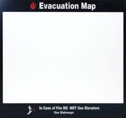 AccuformNMC 11 Inch Wide x 8-1/2 Inch High Sign Compatibility, Plastic Evacuation Map Holder Black, 11-1/2 Inch Width x 11 Inch Holder Height, Holds 3 Signs EMH4 - 56237035