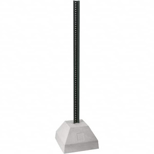 TAPCO 6 ft. High, Powder Coated Traffic Sign Post Base Steel/Concrete, Compatible with 30" High x 30" Wide Signs, 3/8" Hole Diam, Green & Gray 373-00888 - 58961525