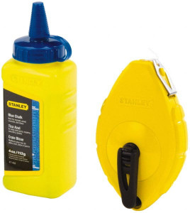 Stanley 100 ft. Long Reel & Chalk Set Blue 47-442 - 79847273