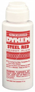 Dykem Red Layout Fluid 2 Ounce Felt Tip Applicator 80296 - 00264168