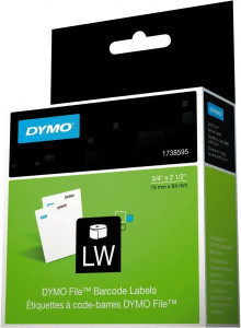 DYMO 3/4" x 2-1/2" White Label Printer Cartridge For DYMO LabelWriter Printers 1738595 - 58408964