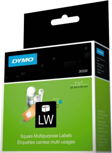 DYMO 1" x 1" White Label Printer Cartridge For DYMO LabelWriter Printers 30332 - 58408972