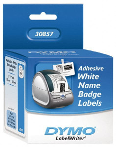 DYMO 2-1/4" x 4" White Die Cut Paper with Semi Perm. Adhesive Name Badge Labels For DYMO LabelWriter Printers 30857 - 63316384