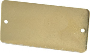 C.H. Hanson 3 Inch Wide, Style 2, Brass Blank Metal Plate 1-1/2 Inch High, 10 Pieces 43724 - 36928695