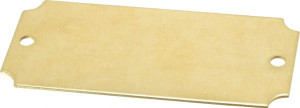 C.H. Hanson 3-1/16 Inch Wide, Style 3, Brass Blank Metal Plate 1-7/16 Inch High, 10 Pieces 43599 - 36928729