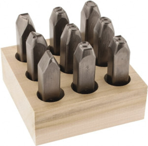 C.H. Hanson 9 Piece, 1/2" Character Steel Stamp Set Figures, Heavy Duty 21500 - 53989307
