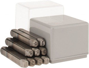 C.H. Hanson 9 Piece, 1/4" Character Steel Stamp Set Figures, Hand Cut G21630 - 68444363