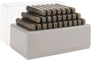 C.H. Hanson 27 Piece, 3/16" Character Steel Stamp Set Letters, Standard 26250 - 72064074
