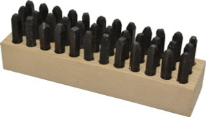 Made in USA 36 Piece, 3/32" Character Steel Stamp Set Letters & Figures, Heavy Duty 02363 - 84362623