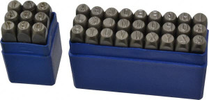 Value Collection 36 Piece, 1/4" Character Steel Stamp Set Letters & Figures, Economy LP/6-NP/6 - 00929489