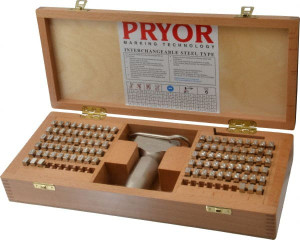 Pryor 106 Piece, 1/4 Inch Character, Hardened Steel Type Set 6 Character Capacity TIFH060 - 00668087