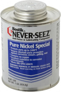 Bostik 1 Lb Can Extreme Pressure, High Temperature Anti-Seize Lubricant Nickel, -297 to 2,400°F, Silver Colored, Water Resistant 535-30801135 - 70260898