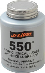 Jet-Lube 0.5 Lb Can Extreme Pressure Anti-Seize Lubricant Molybdenum Disulfide, -65 to 2,400°F, Steel Blue, Water Resistant 15502 - 01461896