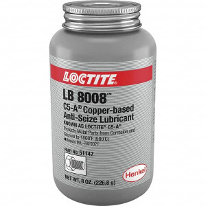 Loctite 8 oz Can High Temperature Anti-Seize Lubricant Copper/Graphite, -29 to 1,800°F, Copper Colored, Water Resistant 234263 - 00270157