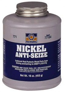 Permatex 16 oz Bottle High Temperature Anti-Seize Lubricant Nickel, -65 to 2,400°F, Gray, Water Resistant 77164 - 85635258