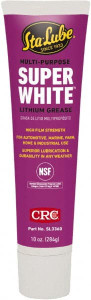 CRC 10 oz Tube Lithium-12 Gel Paste Grease White, Nonflammable, 300°F Max Temp, NLGIG 2 1007915 - 02190833