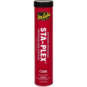 CRC 14 oz Cartridge Lithium Extreme Pressure Grease Red, Extreme Pressure & Food Grade, 325°F Max Temp, NLGIG 2 1007889 - 48738124